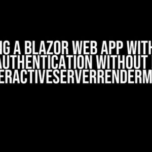 Building a Blazor Web App with .Net 8 Cookie Authentication without Identity (InteractiveServerRenderMode)