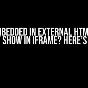 SVG Embedded in External HTML Page Doesn’t Show in Iframe? Here’s the Fix!