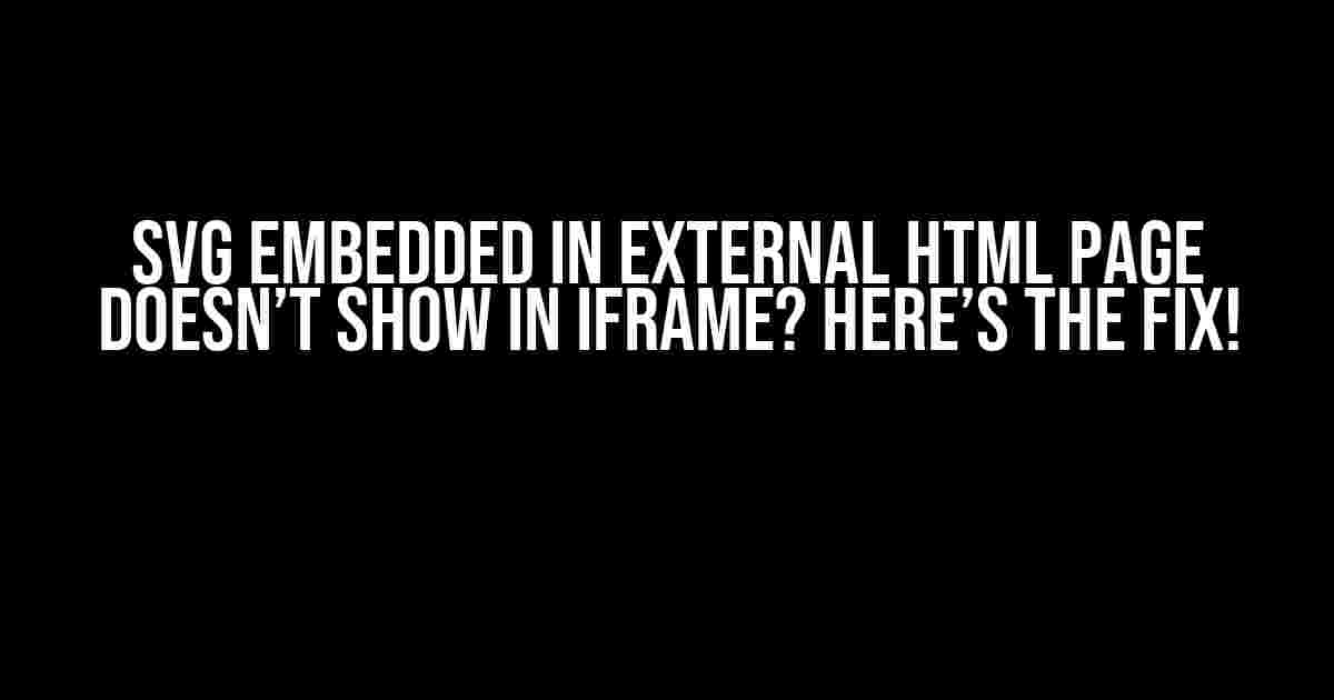 SVG Embedded in External HTML Page Doesn’t Show in Iframe? Here’s the Fix!