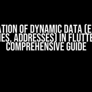 Translation of Dynamic Data (e.g., User Names, Addresses) in Flutter: A Comprehensive Guide